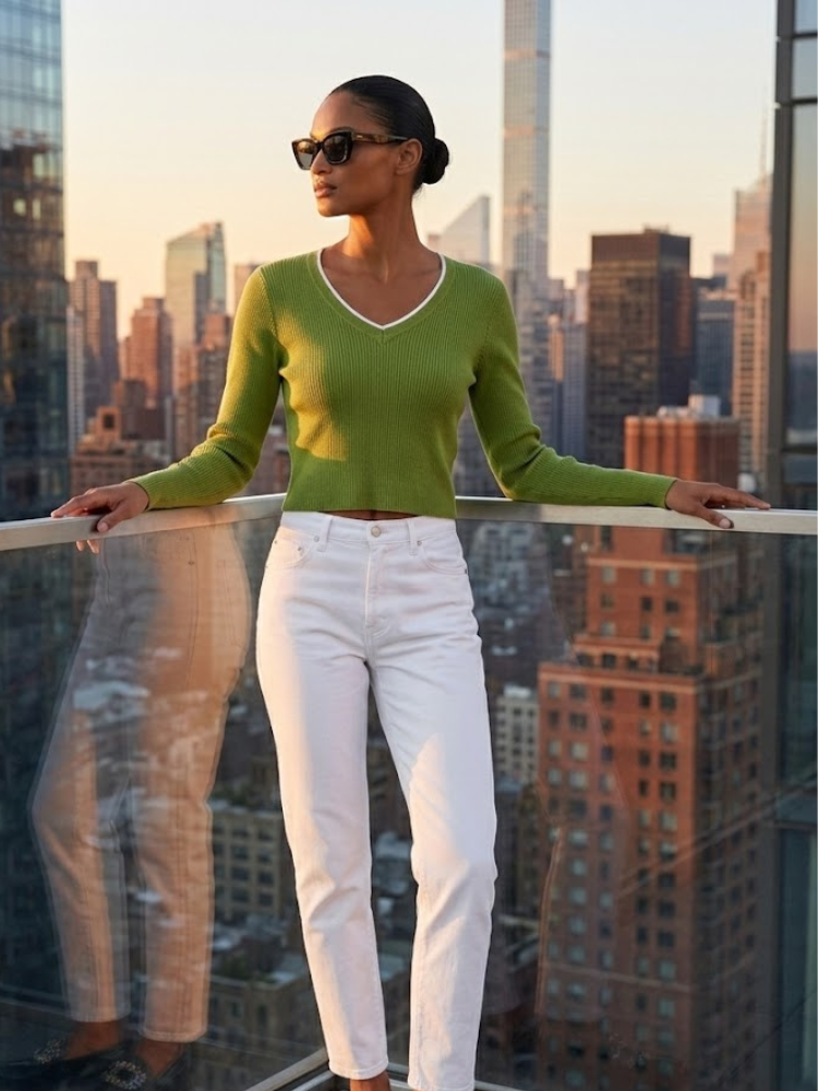 SOHO Women's Pistachio Green Knit Sweater Prêt-à-Porter BYMANYC ® New York - BYMANYC ® New York  