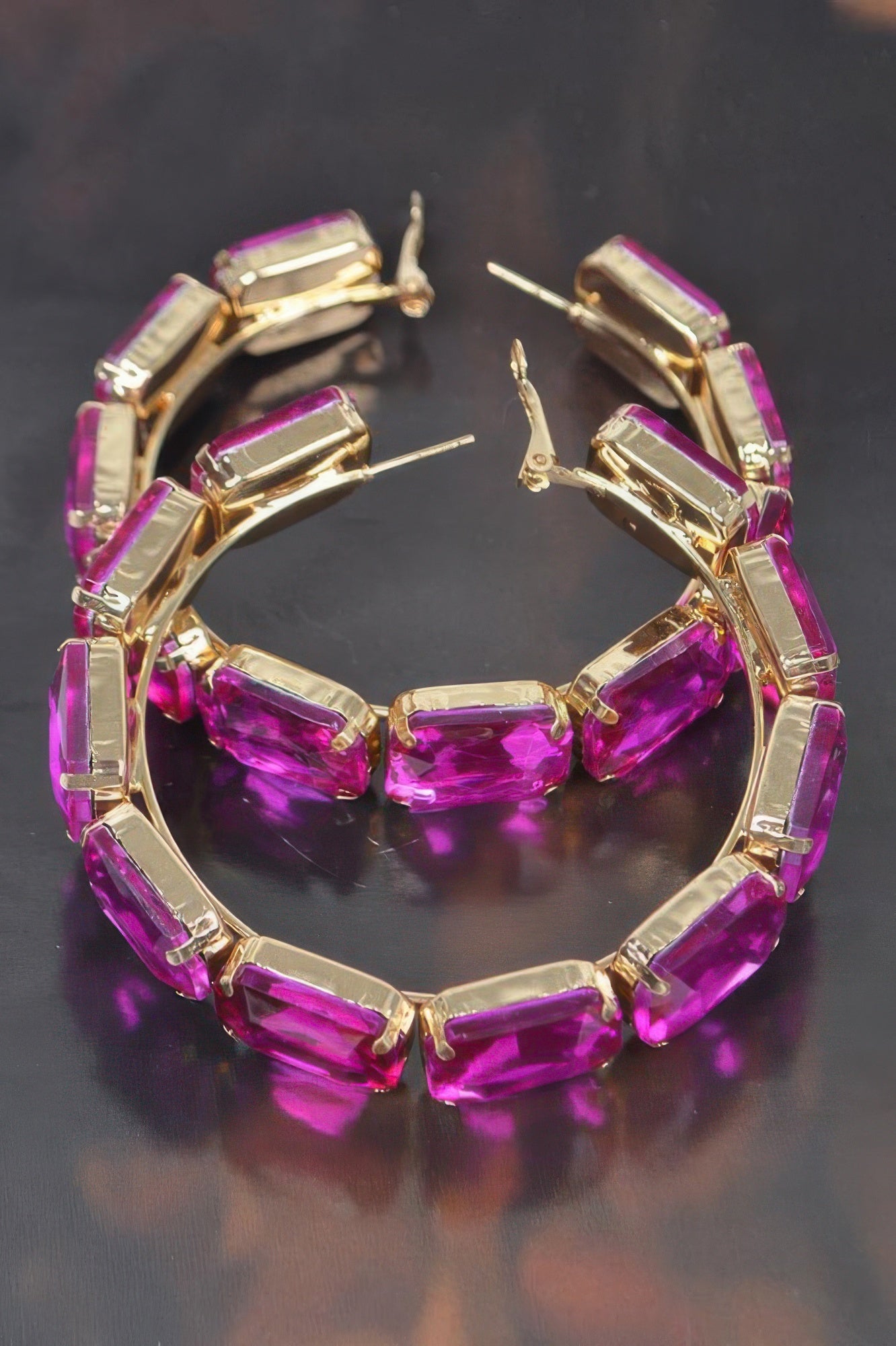  ST. MARKS Multicolor Stone Hoop Earrings: NYFW BYMANYC ® New York  NYC Wholesale Boutique Inventory - No MOQ & Ready to Ship