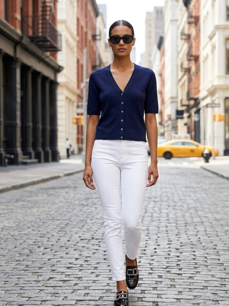 SUTTON Women's Short Sleeve Sweater Prêt-à-Porter BYMANYC ® New York - BYMANYC ® New York  