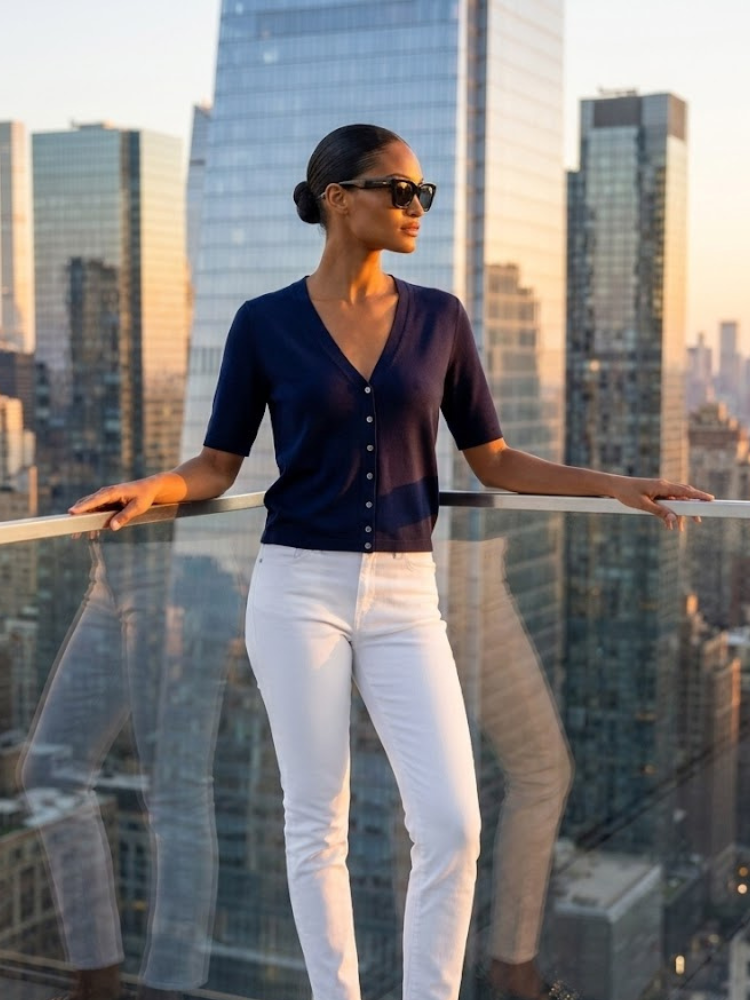 SUTTON Women's Short Sleeve Sweater Prêt-à-Porter BYMANYC ® New York - BYMANYC ® New York  