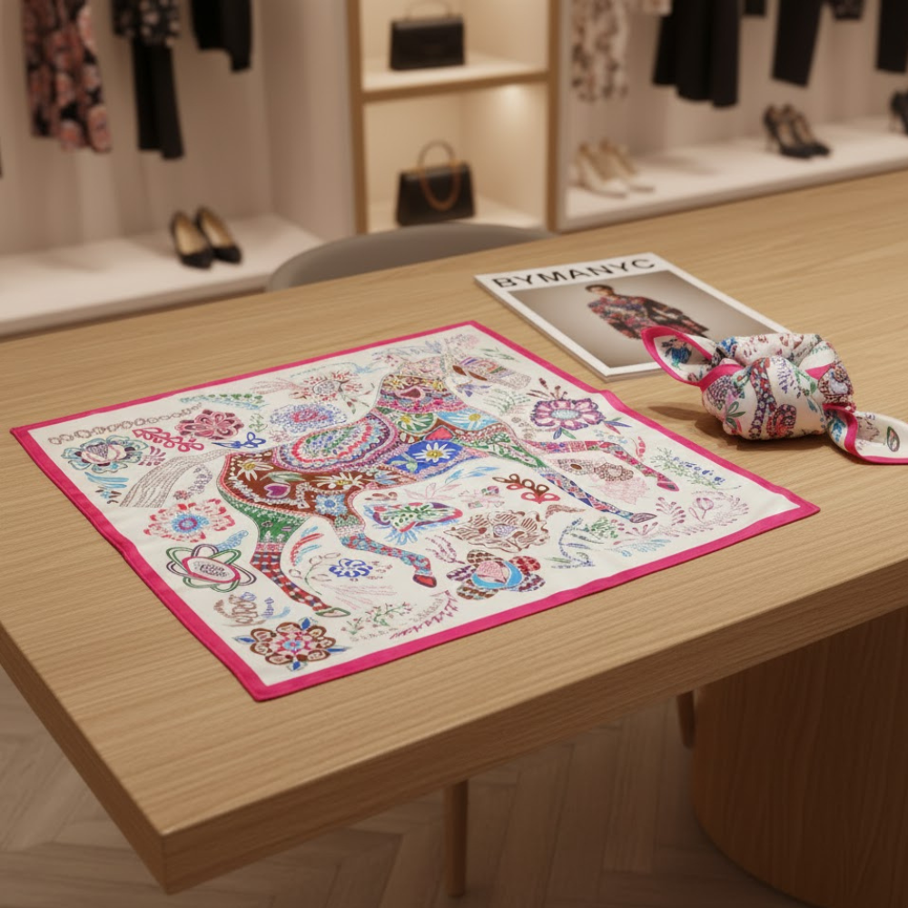 Scarf FLORA EQUINE DELIGHT Metropolitan Collection BYMANYC ® New York - BYMANYC ® New York  