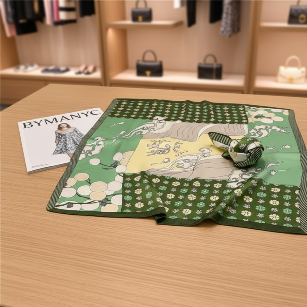 Scarf FLORAL PATCHWORK Metropolitan Collection BYMANYC ® New York - BYMANYC ® New York  