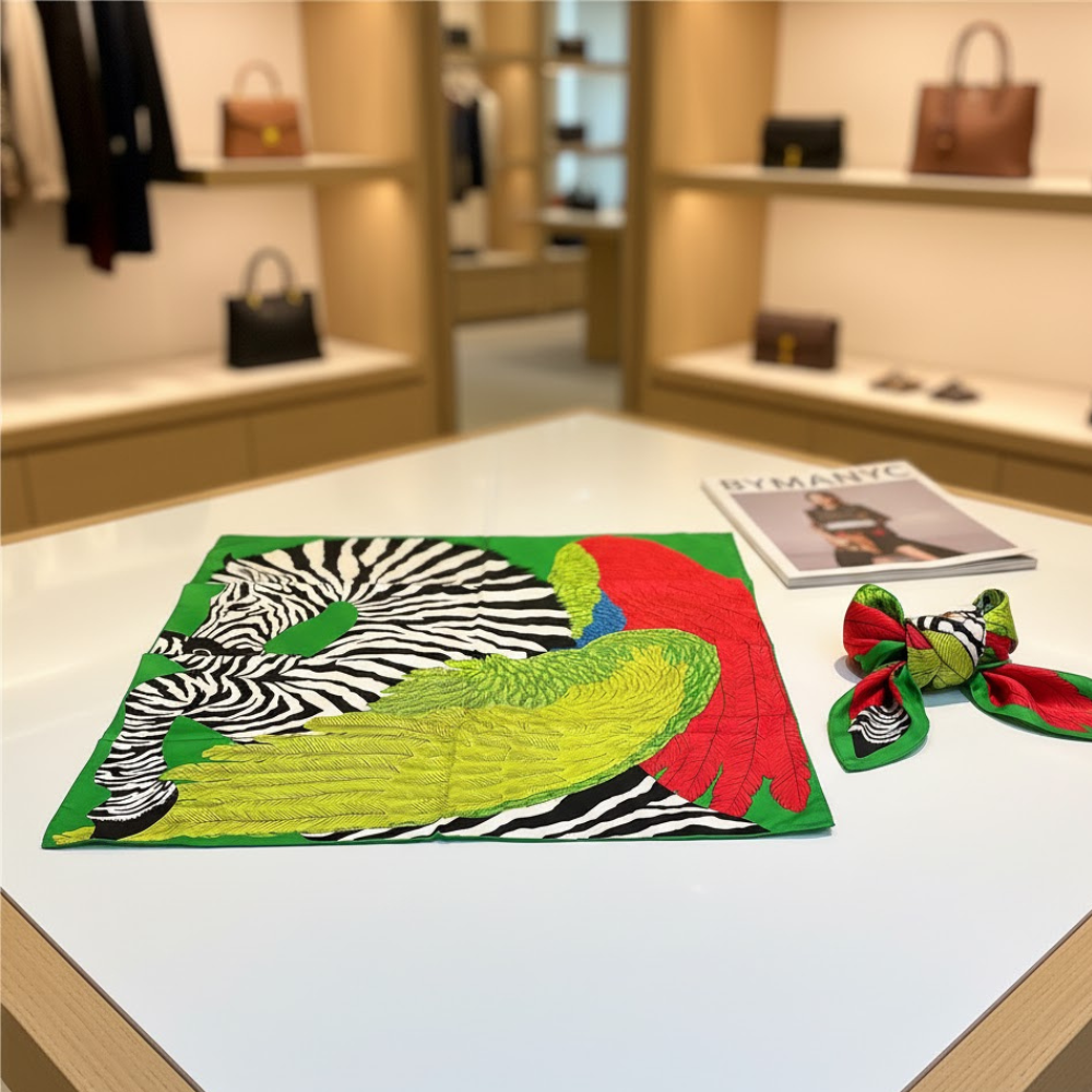  Scarf JUNGLE PARROT Metropolitan Collection BYMANYC ® New York  NYC Wholesale Boutique Inventory - No MOQ & Ready to Ship