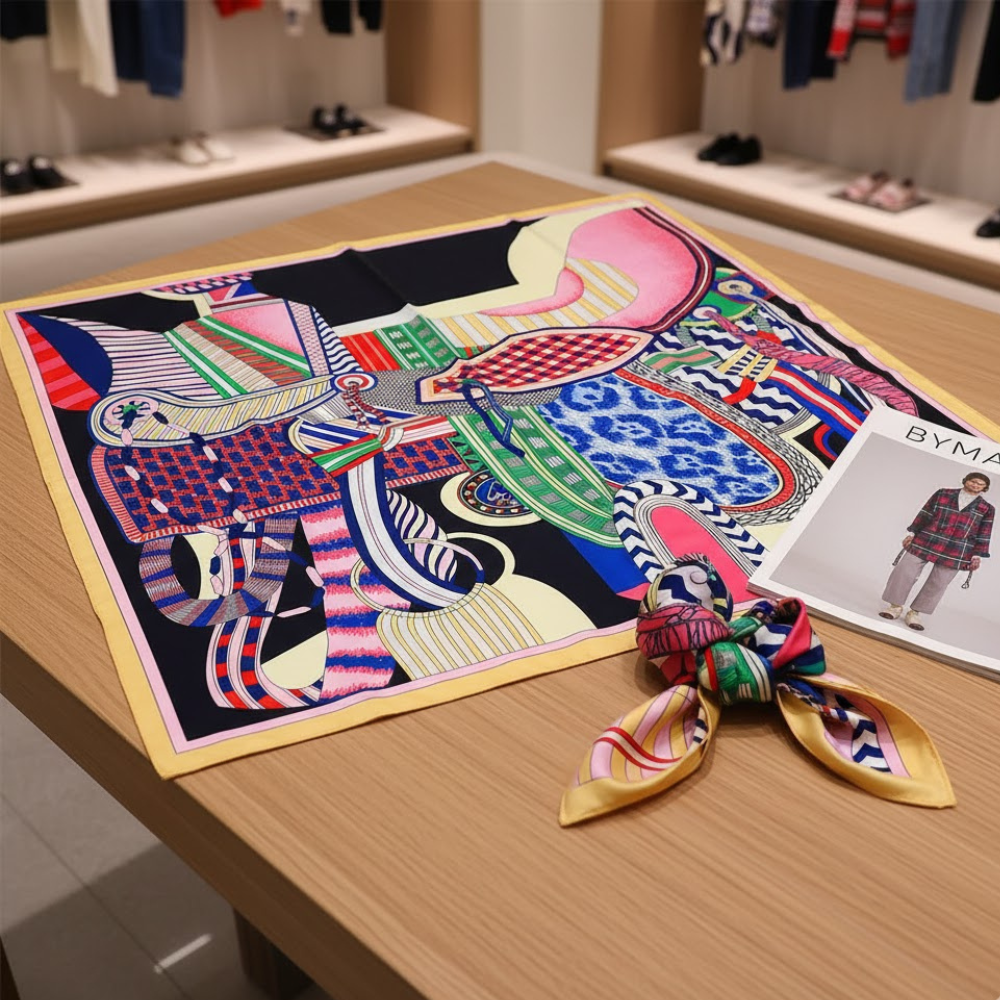 Scarf ABSTRACT EQUINE Metropolitan Collection BYMANYC ® New York