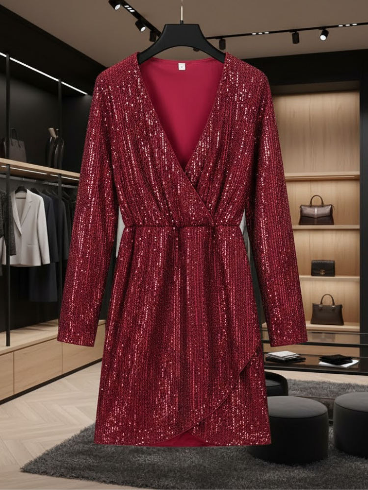  Scarlet Sequin Wrap • MEATPACKING New Collection BYMANYC ® New York  NYC Wholesale Boutique Inventory - No MOQ & Ready to Ship