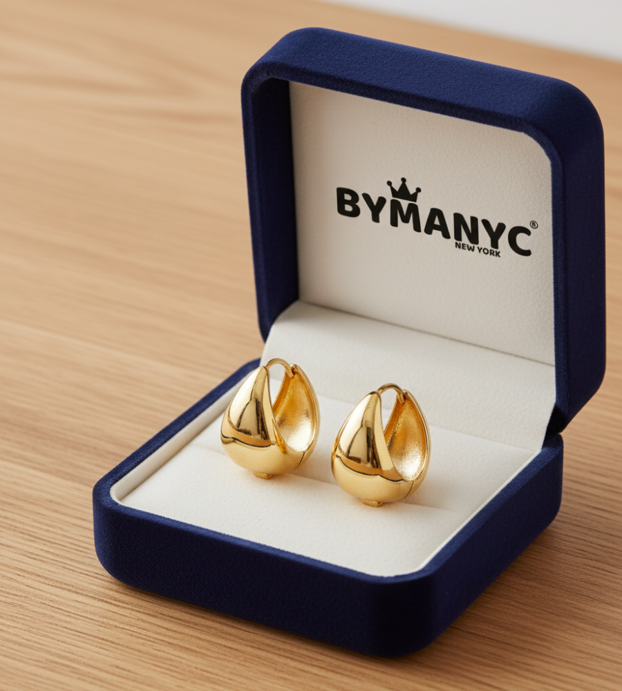  Sculptural Huggie Hoop Earrings SOHO BYMANYC ® New York  NYC Wholesale Boutique Inventory - No MOQ & Ready to Ship