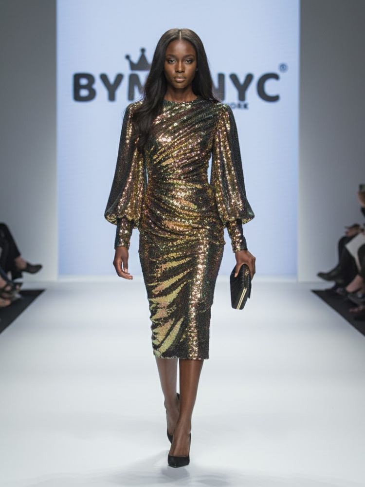  Sequin Multicolor Midi Dress - SOHO: Prêt-à-Porter Line BYMANYC ® New York  NYC Wholesale Boutique Inventory - No MOQ & Ready to Ship