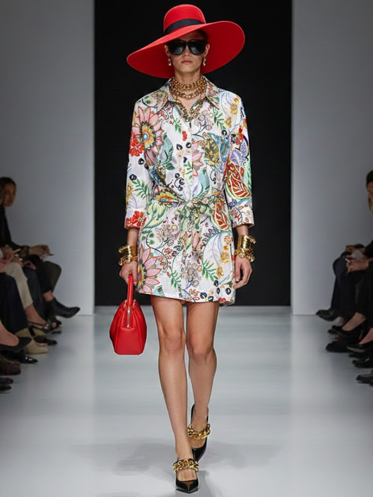 Short Dress New Collection BYMANYC ® New York • Garden Gala Multicolor - BYMANYC ® New York  