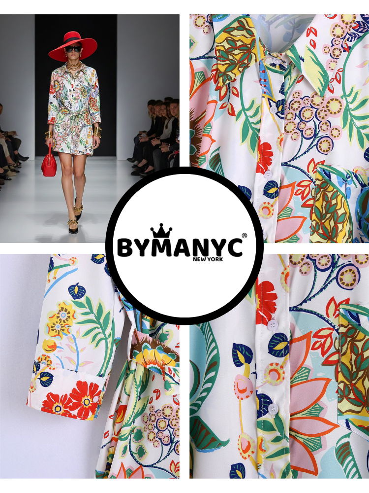  Short Dress New Collection BYMANYC ® New York • Garden Gala Multicolor  NYC Wholesale Boutique Inventory - No MOQ & Ready to Ship