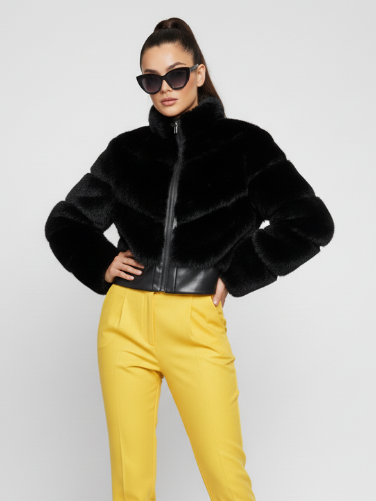 Short Faux Fur Jacket For Women, Flatiron, BYMANYC New York. - BYMANYC ® New York  