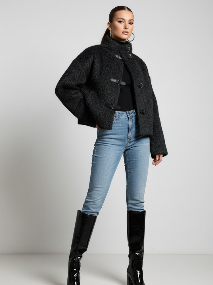 Short Wool-Feel Jacket, Upper West Side | Women - BYMANYC ® New York - BYMANYC ® New York  