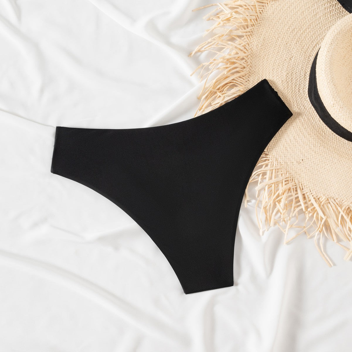 Solid Color Sexy Bikini For Women, Pleated, Low Waist, The Bronx, BYMANYC New York. - BYMANYC ® New York  