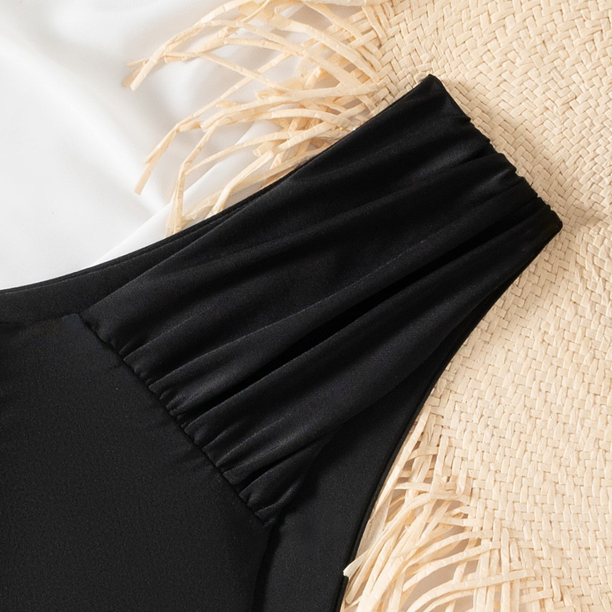 Solid Color Sexy Bikini For Women, Pleated, Low Waist, The Bronx, BYMANYC New York. - BYMANYC ® New York  