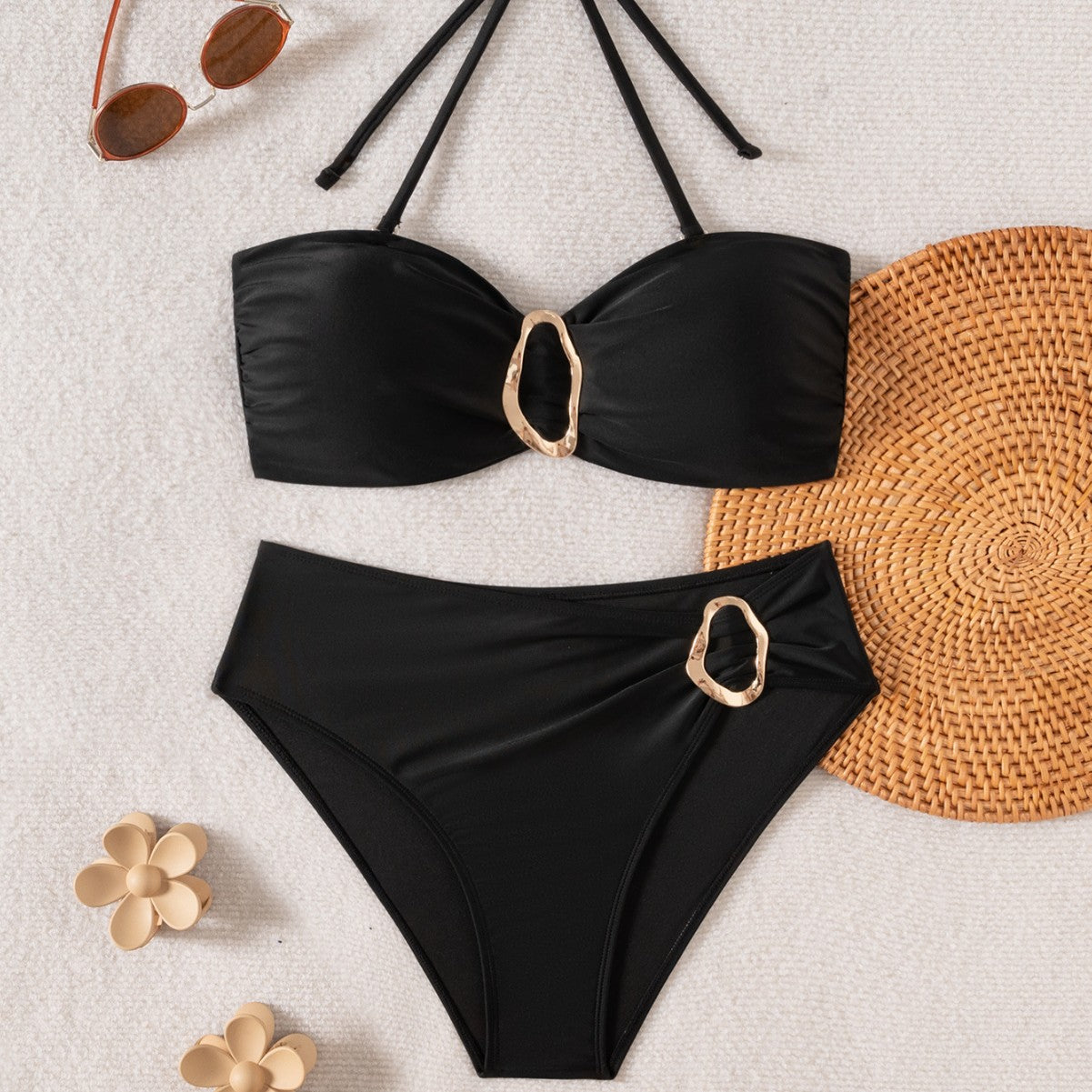 Solid Color Tube Top Bikini With Detachable Strap For Women, Williamsburg, BYMANYC New York. - BYMANYC ® New York  