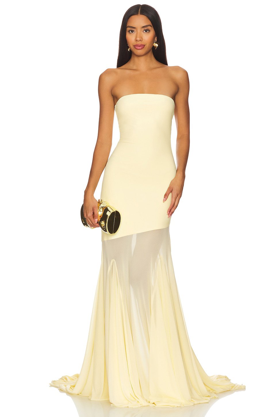Strapless Bodycon Mesh Dress For Women, Fitted, Solid Color, SoHo, BYMANYC New York. - BYMANYC ® New York  