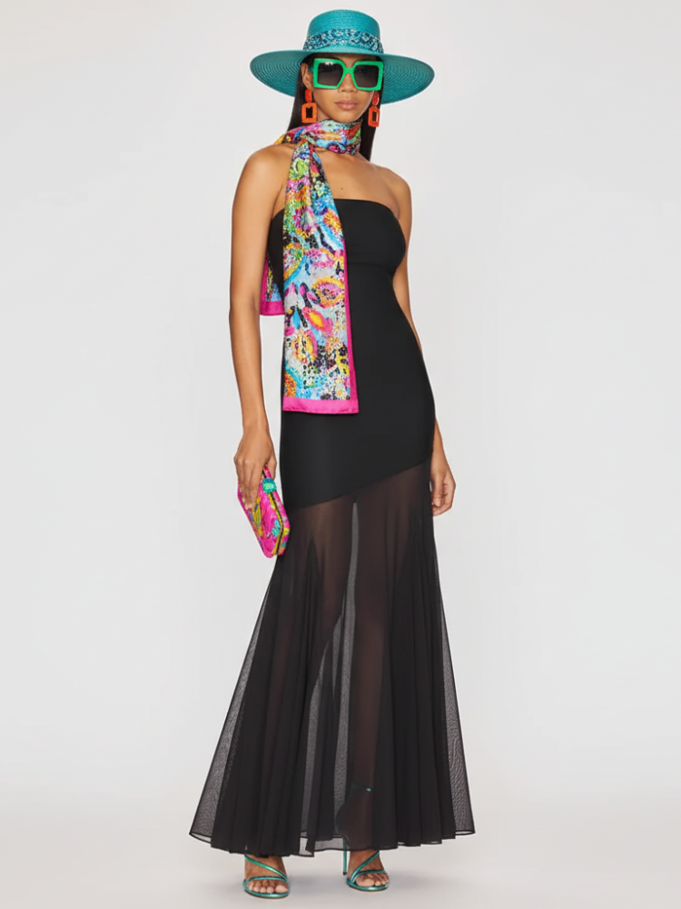  Strapless Bodycon Mesh Dress For Women, Fitted, Solid Color, SoHo, BYMANYC New York.  NYC Wholesale Boutique Inventory - No MOQ & Ready to Ship