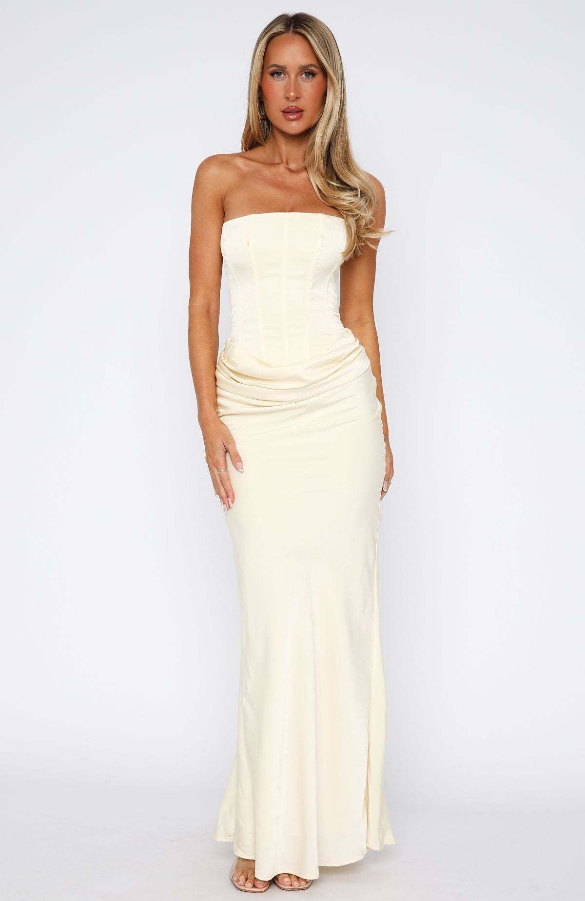 Strapless Satin Bodycon Long Dress With Boning For Women, Upper East Side, BYMANYC New York. - BYMANYC ® New York  