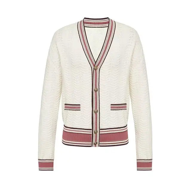 Striped Knit Cardigan, Greenwich Village | Women - BYMANYC ® New York - BYMANYC ® New York  