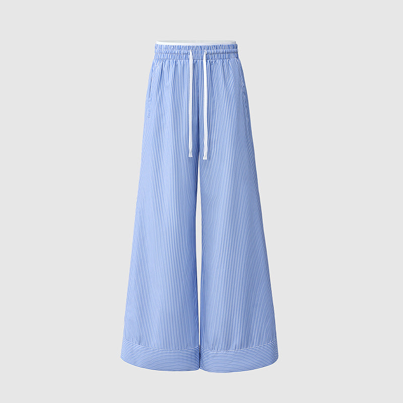 Striped Wide-Leg Pants, Hamptons | Women - BYMANYC ® New York - BYMANYC ® New York  