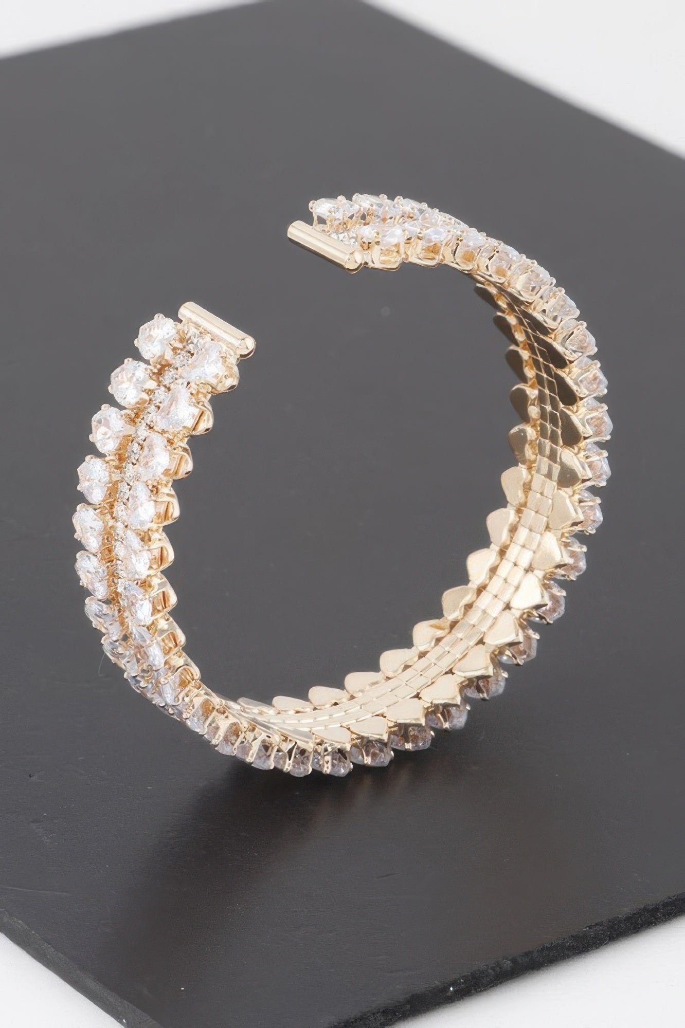  THE VESSEL Double Jeweled Cuff Bracelet: NYFW BYMANYC ® New York  NYC Wholesale Boutique Inventory - No MOQ & Ready to Ship