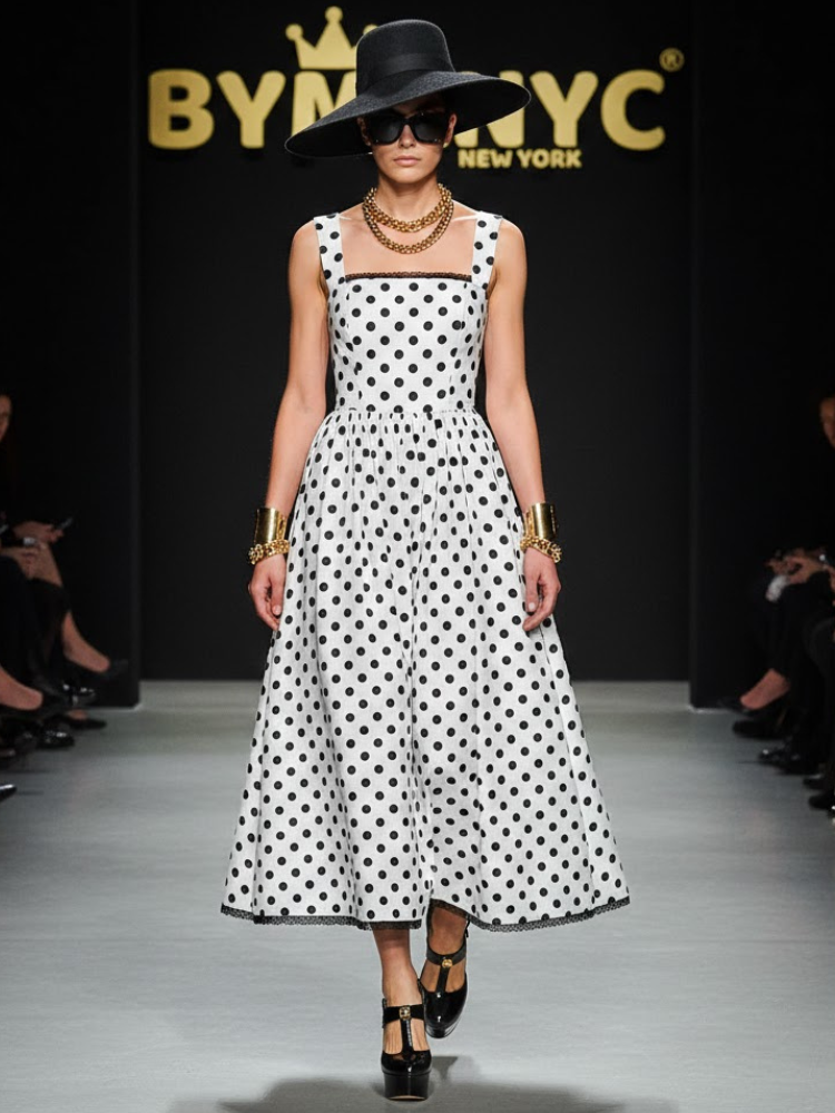 Timeless Polka Midi • DOTS & LACE New Collection BYMANYC ® New York - BYMANYC ® New York  
