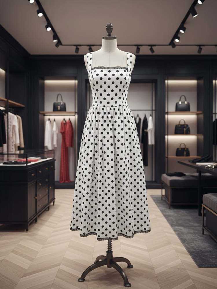  Timeless Polka Midi • DOTS & LACE New Collection BYMANYC ® New York  NYC Wholesale Boutique Inventory - No MOQ & Ready to Ship