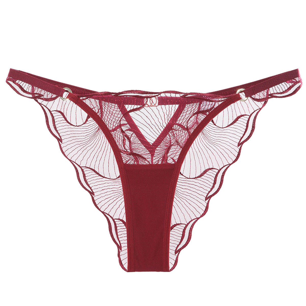 Transparent Embroidered Lace Lingerie Set with Low Waist and Triangle Pants, Greenwich Village, BYMANYC New York. - BYMANYC ® New York  