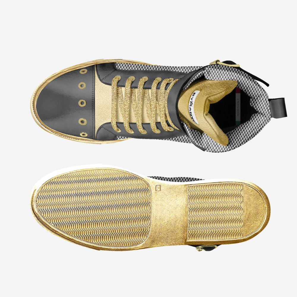  Unisex Limited Edition WALL STREET GOLD High-Tops BYMANYC ® New York  NYC Wholesale Boutique Inventory - No MOQ & Ready to Ship