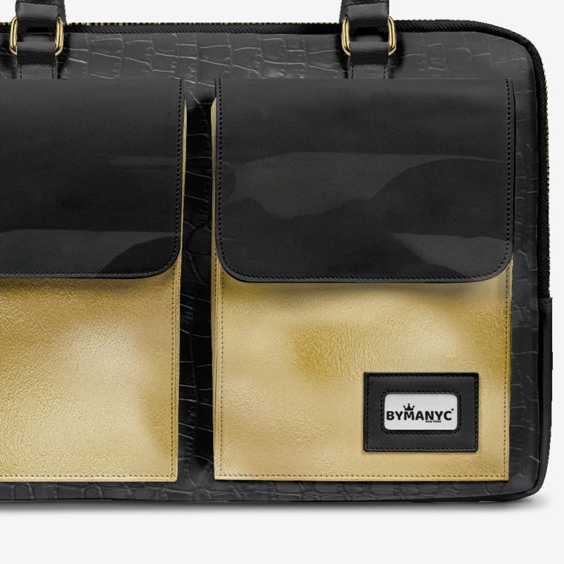 Vegan Designer Luxury Double Pocket Bag 16” | BYMANYC ® New York Elegant Edition - BYMANYC ® New York