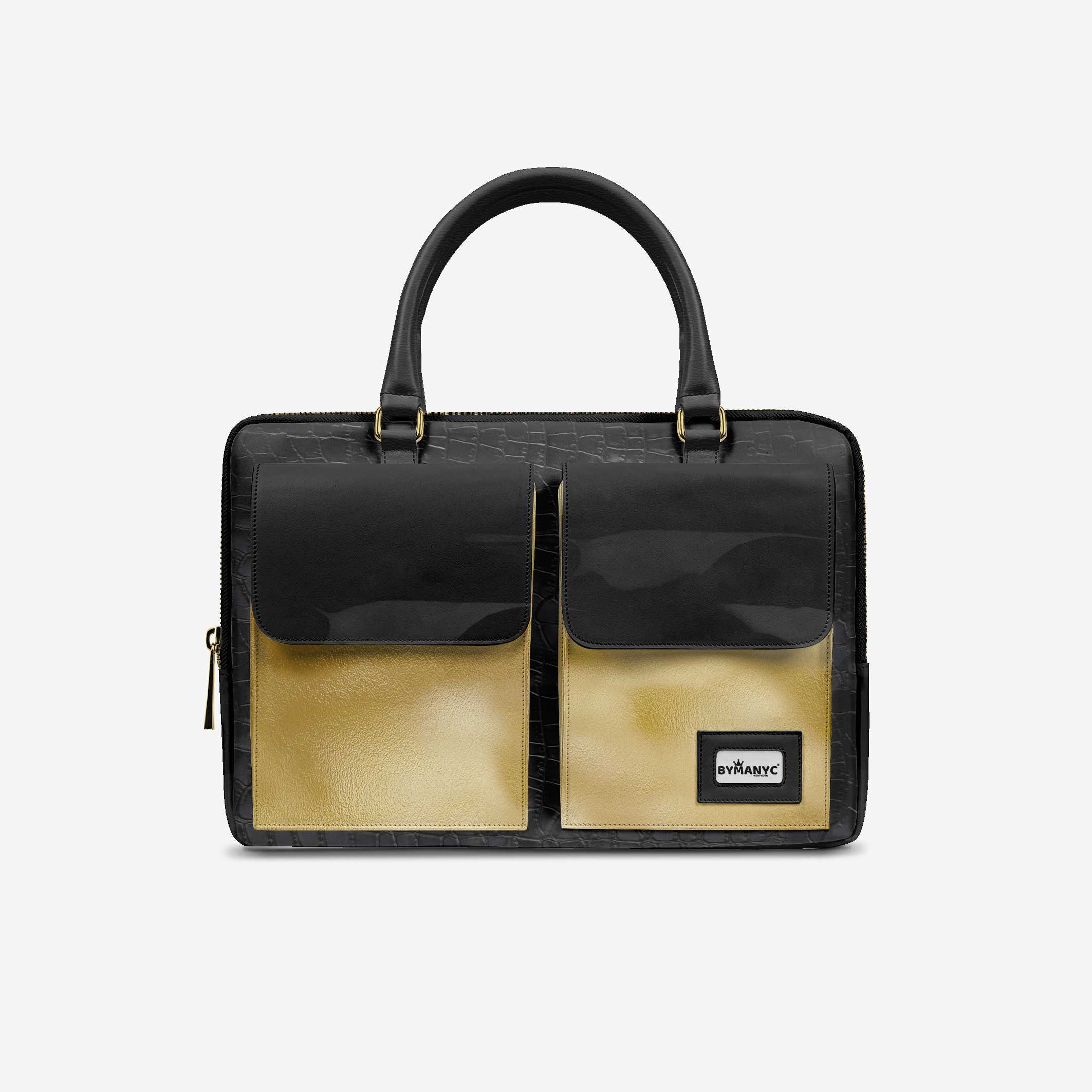 Vegan Designer Luxury Double Pocket Bag 16” | BYMANYC ® New York Elegant Edition - BYMANYC ® New York