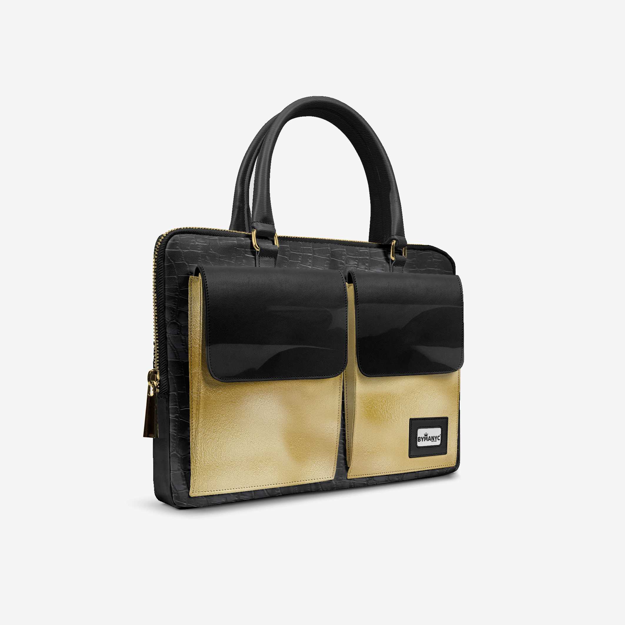 Vegan Designer Luxury Double Pocket Bag 16” | BYMANYC ® New York Elegant Edition - BYMANYC ® New York