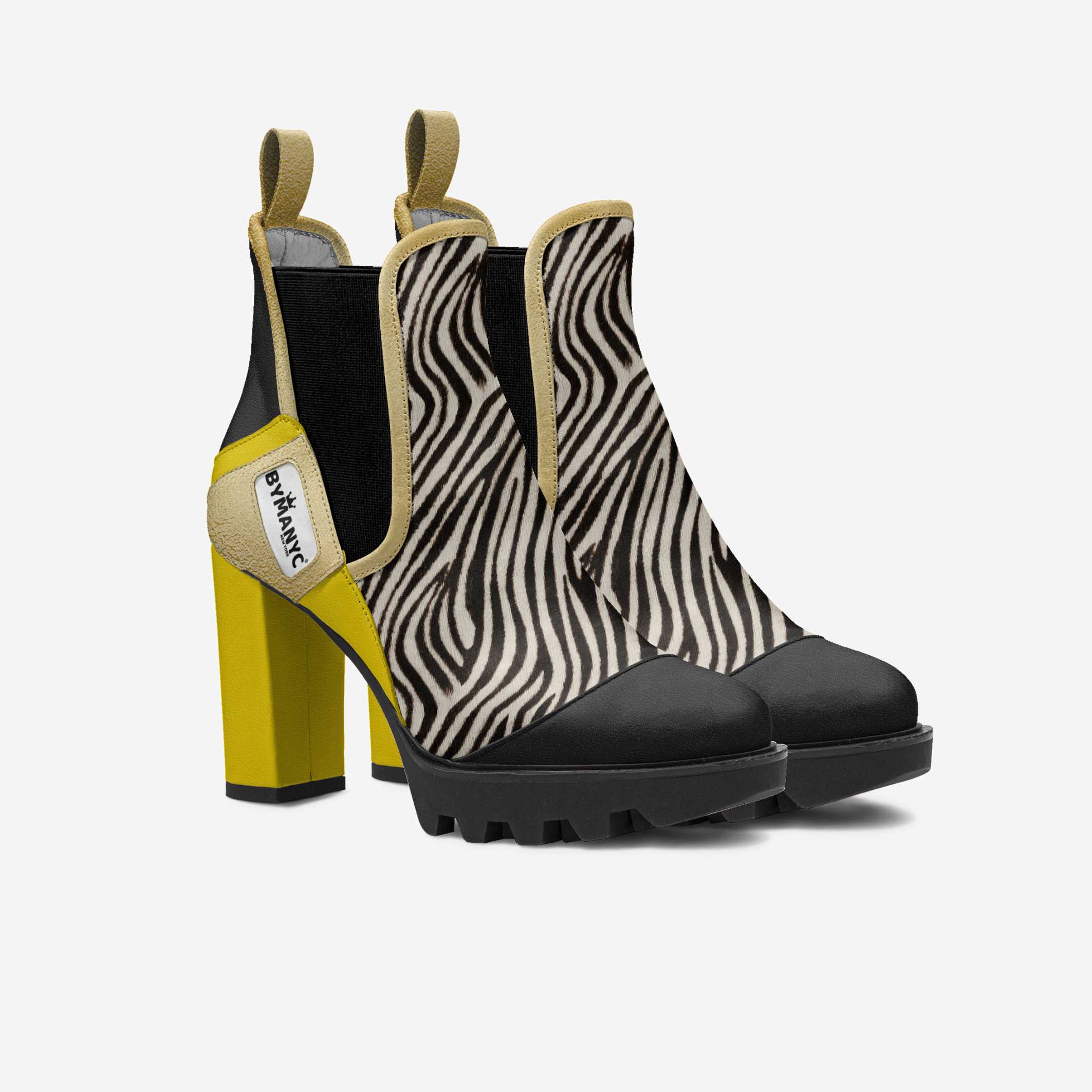 Vegan Elastic Designer Boot BYMANYC ® New York Urban Black - BYMANYC ® New York 