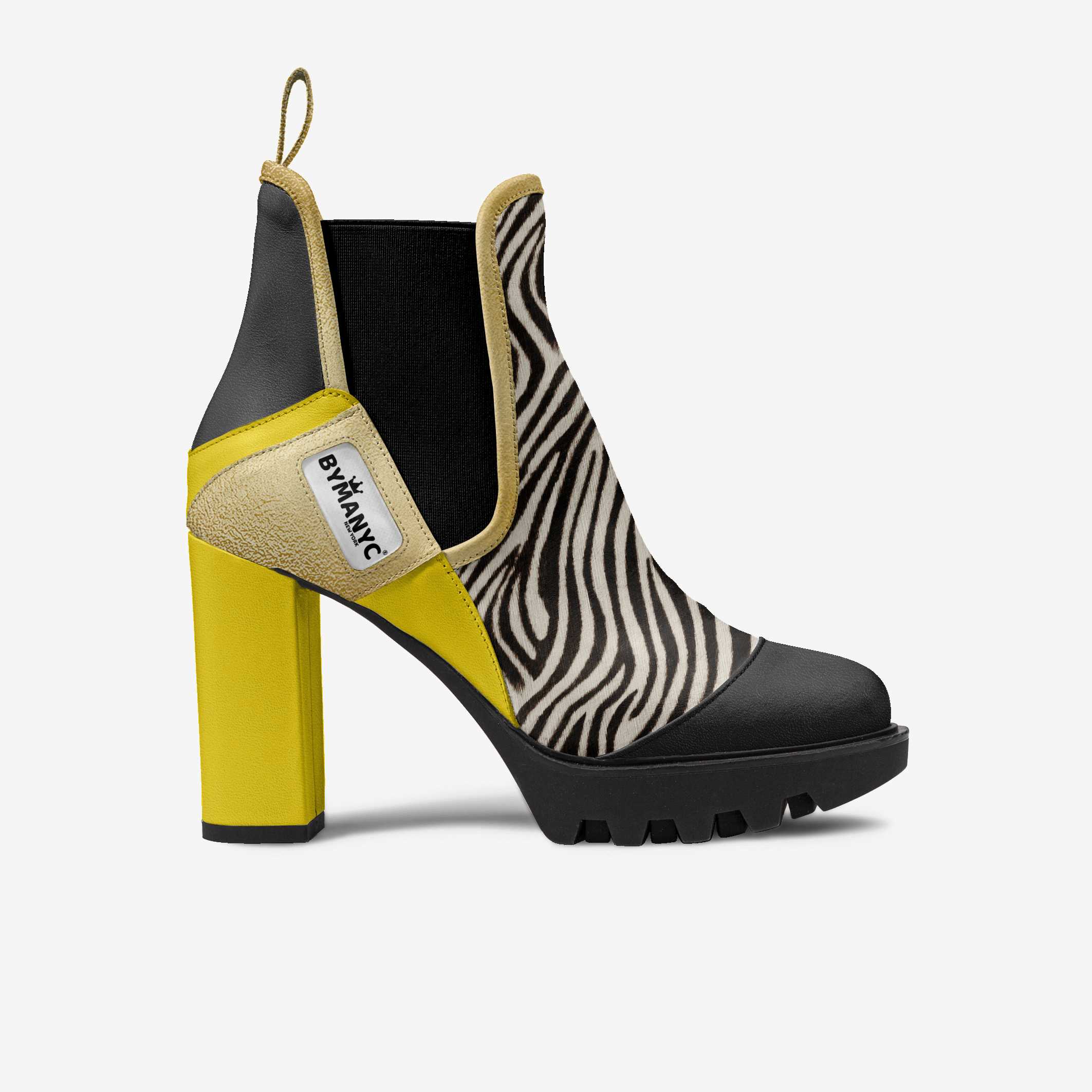 Vegan Elastic Designer Boot BYMANYC ® New York Urban Black - BYMANYC ® New York 