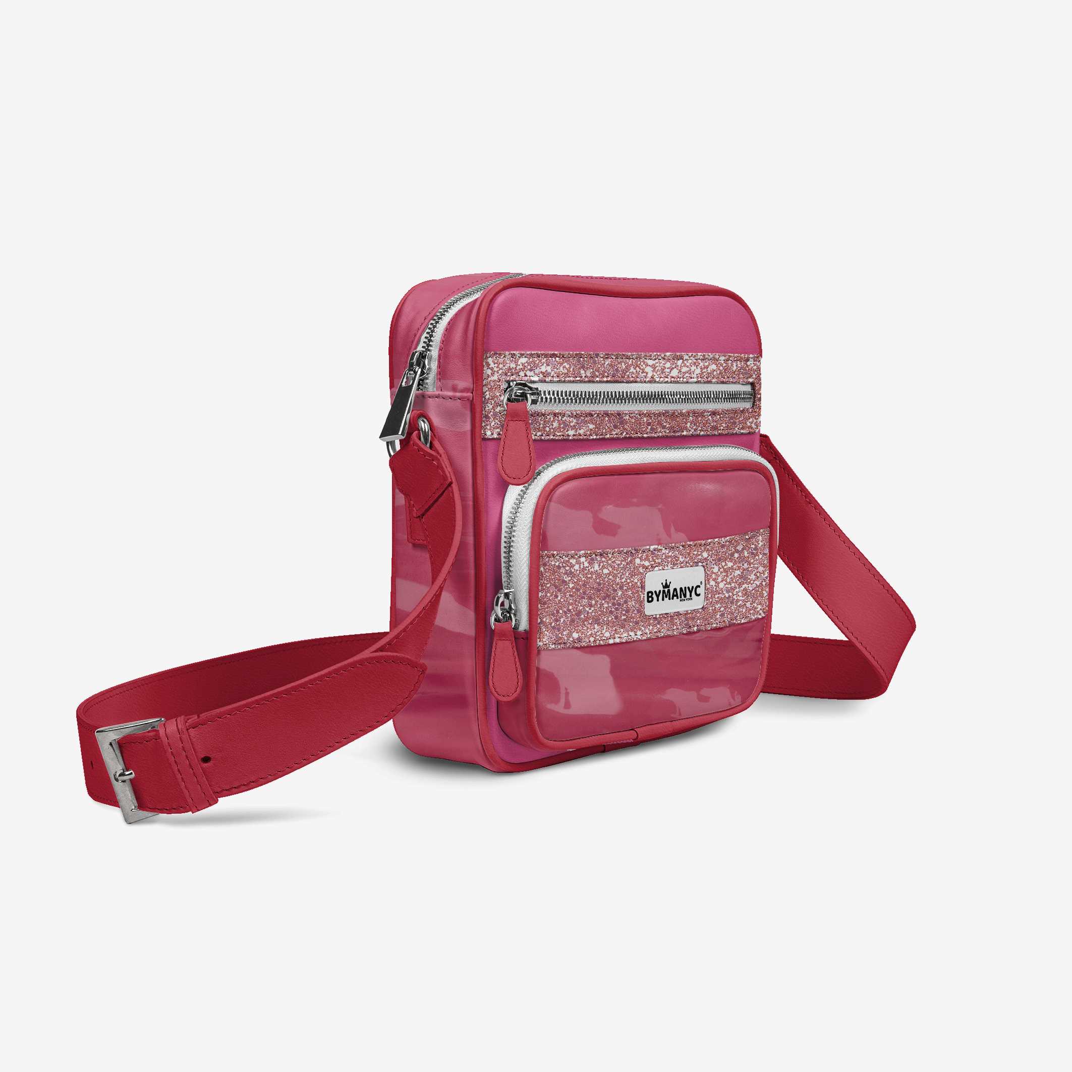 Vegan Pink Cross-Body Designer Shoulderbag | BYMANYC ® New York Luxury - BYMANYC ® New York