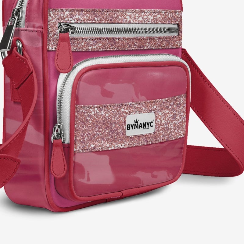Vegan Pink Cross-Body Designer Shoulderbag | BYMANYC ® New York Luxury - BYMANYC ® New York