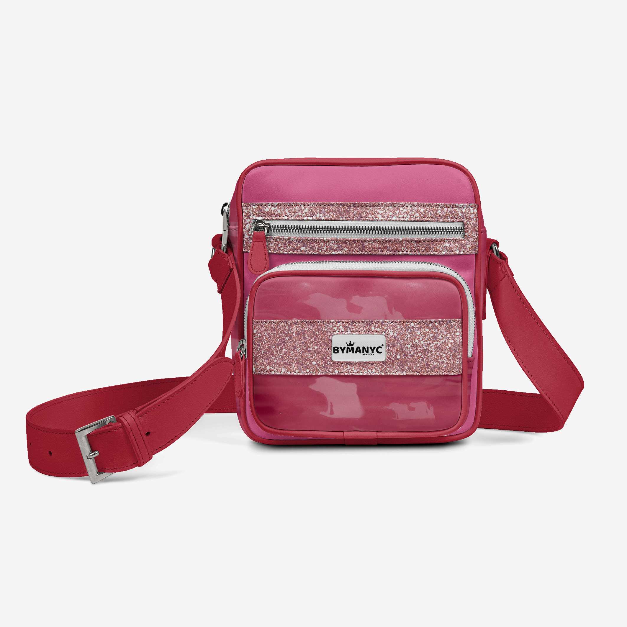 Vegan Pink Cross-Body Designer Shoulderbag | BYMANYC ® New York Luxury - BYMANYC ® New York