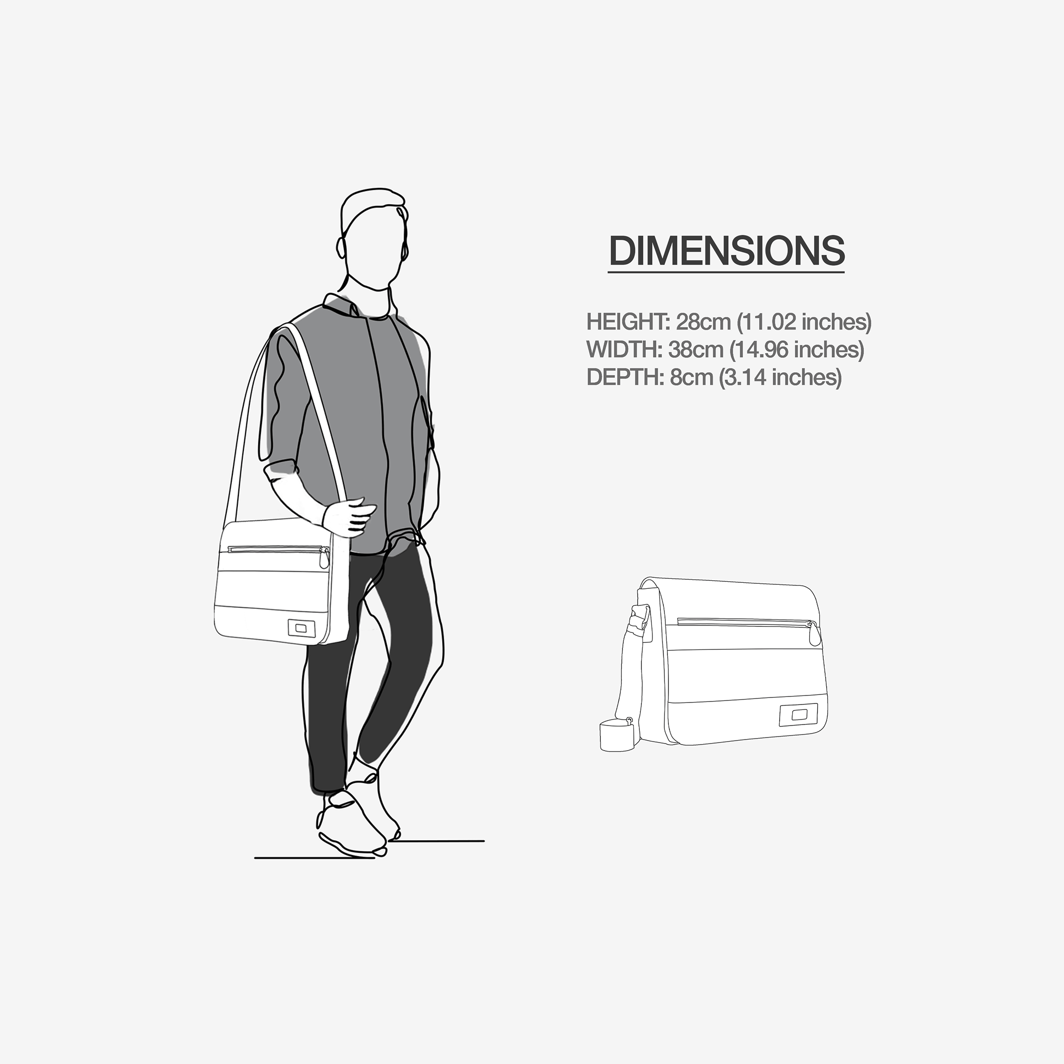 Vegan Gold Messenger Bag 16” | BYMANYC ® New York Luxe Metallic Edition - BYMANYC ® New York