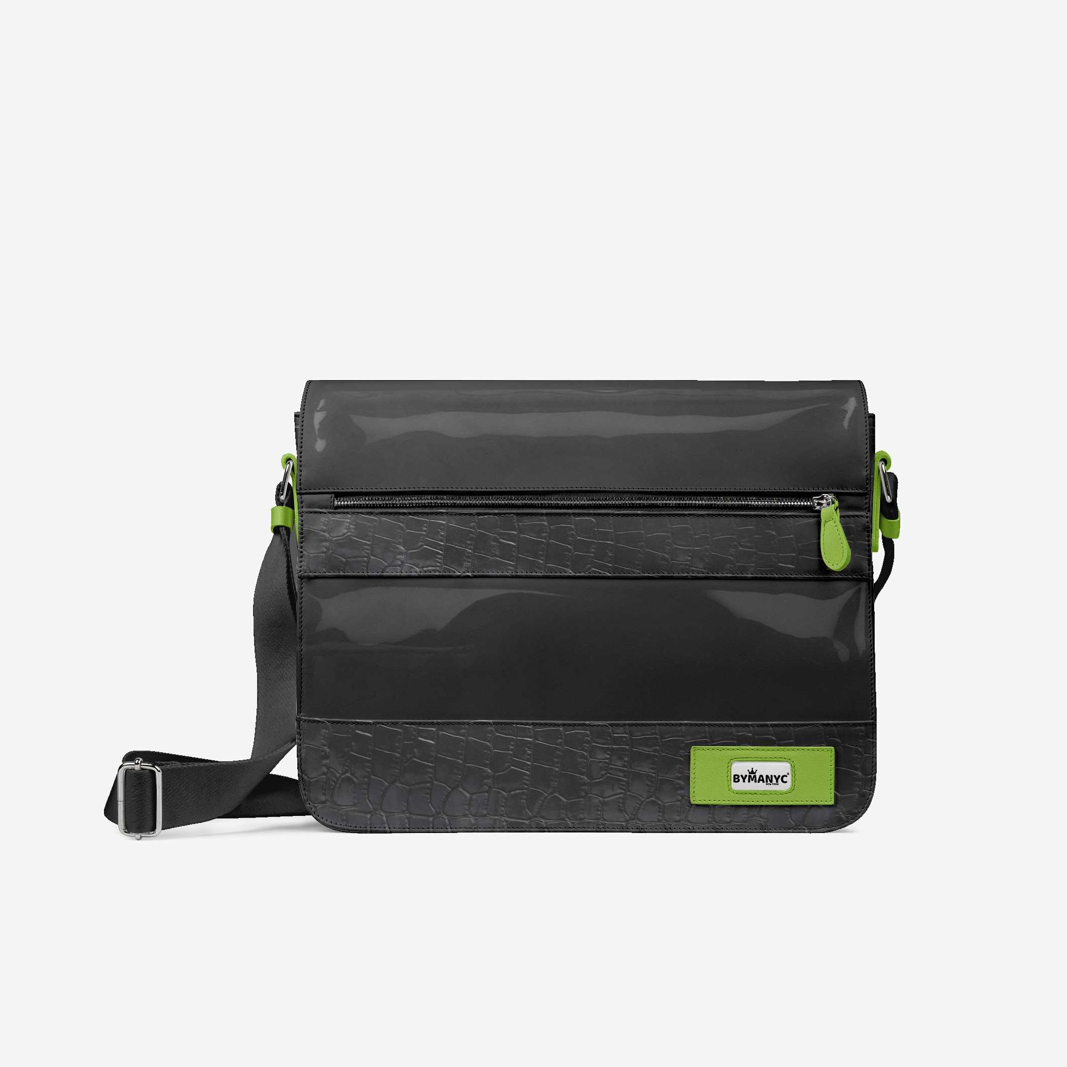 Vegan Urban Stripe Messenger Bag 16” | BYMANYC ® New York Downtown Edge - BYMANYC ® New York