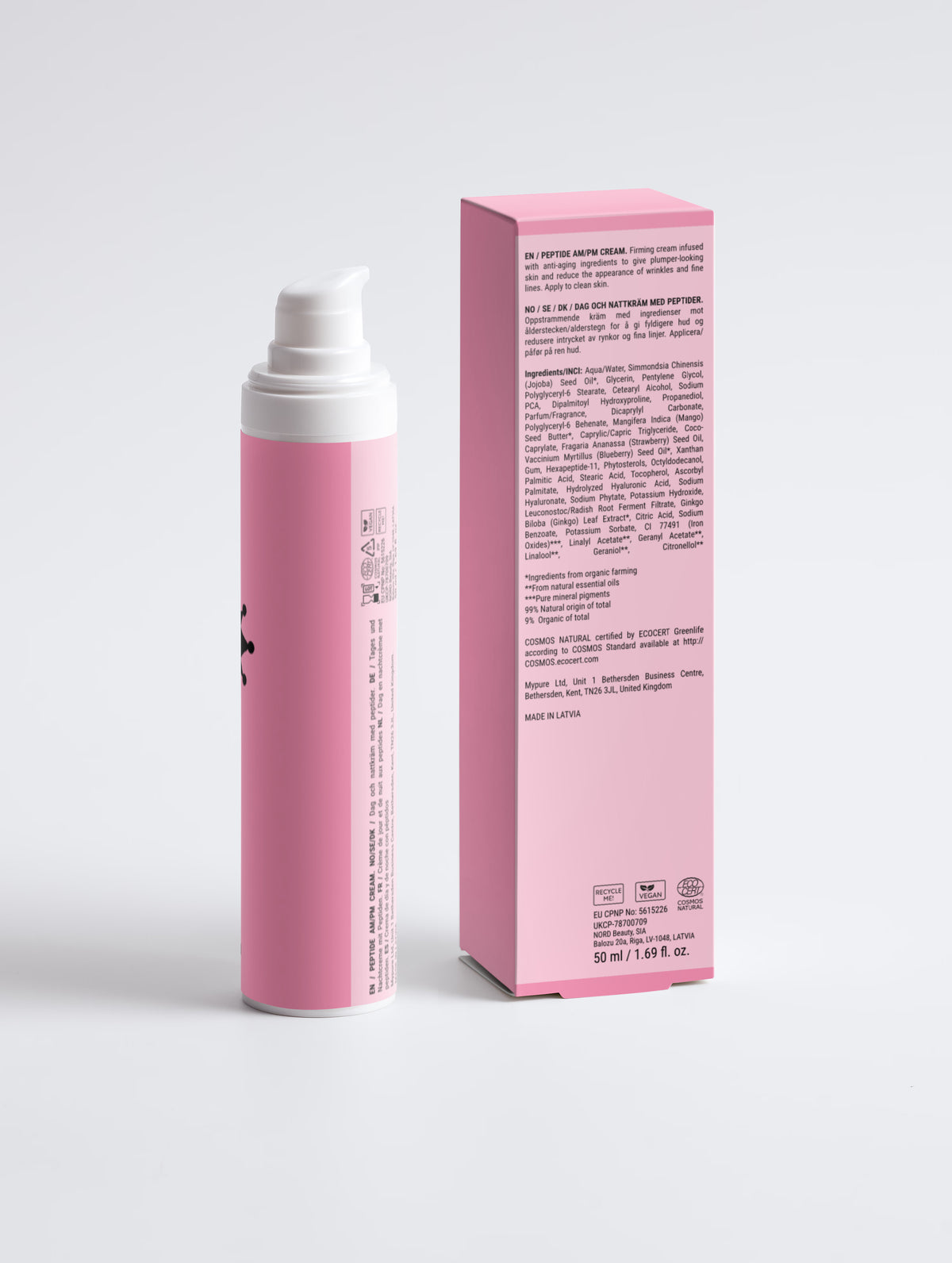VEGAN BEAUTY Peptide Ageless AM/PM Cream Eco-Friendly BYMANYC ® New York