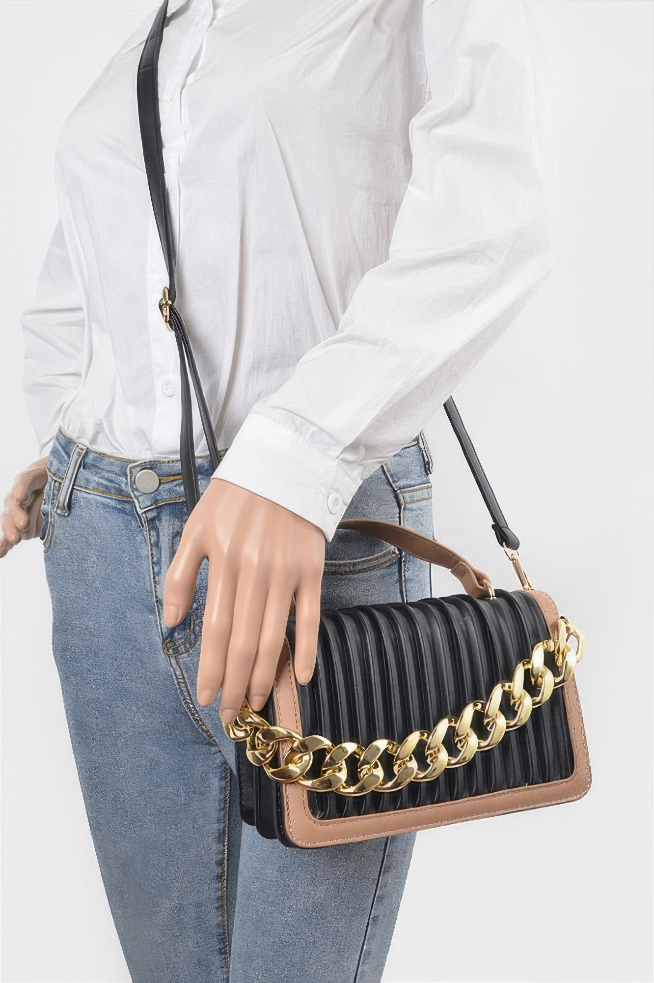  WOMEN'S BAG • new collection CHELSEA Pleated BYMANYC ® New York  NYC Wholesale Boutique Inventory - No MOQ & Ready to Ship