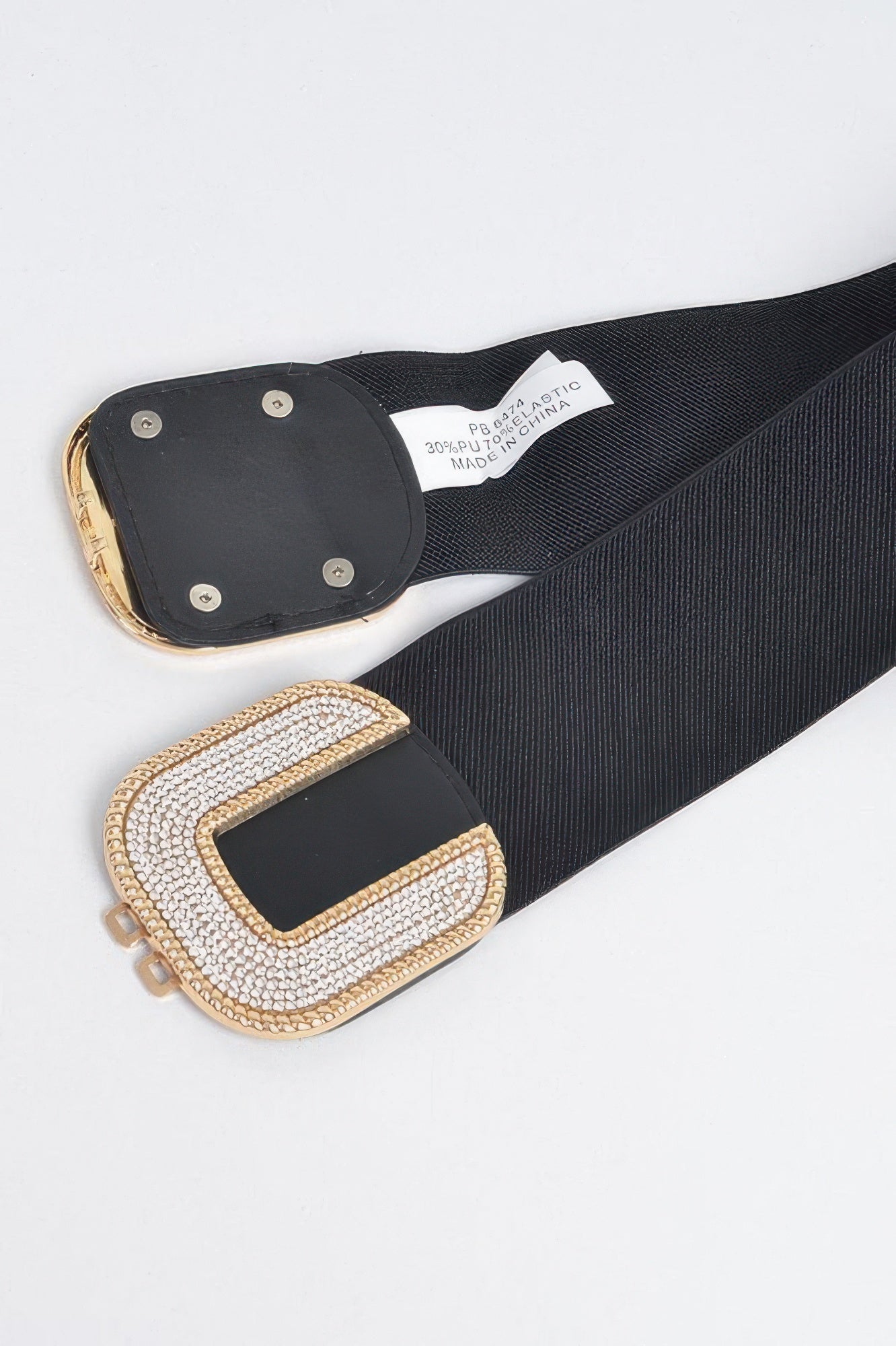 WOMEN'S BELT ASTOR Rhinestone Buckle Stretch BYMANYC ® New York - BYMANYC ® New York  