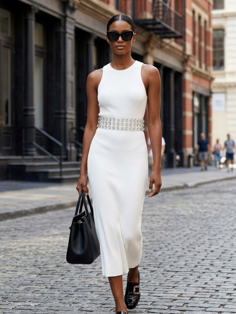 WOMEN'S BELT CHELSEA Clear Large Stone BYMANYC ® New York - BYMANYC ® New York  