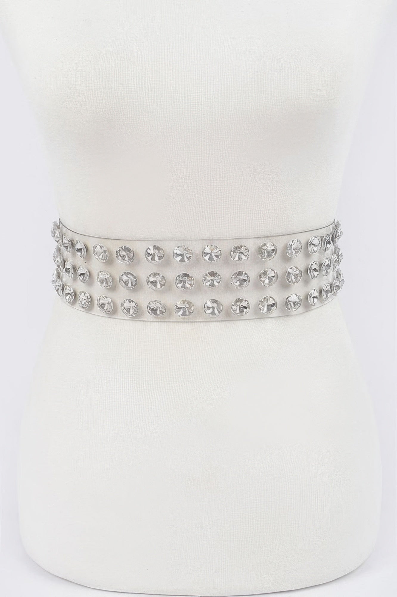  WOMEN'S BELT CHELSEA Clear Large Stone BYMANYC ® New York  NYC Wholesale Boutique Inventory - No MOQ & Ready to Ship