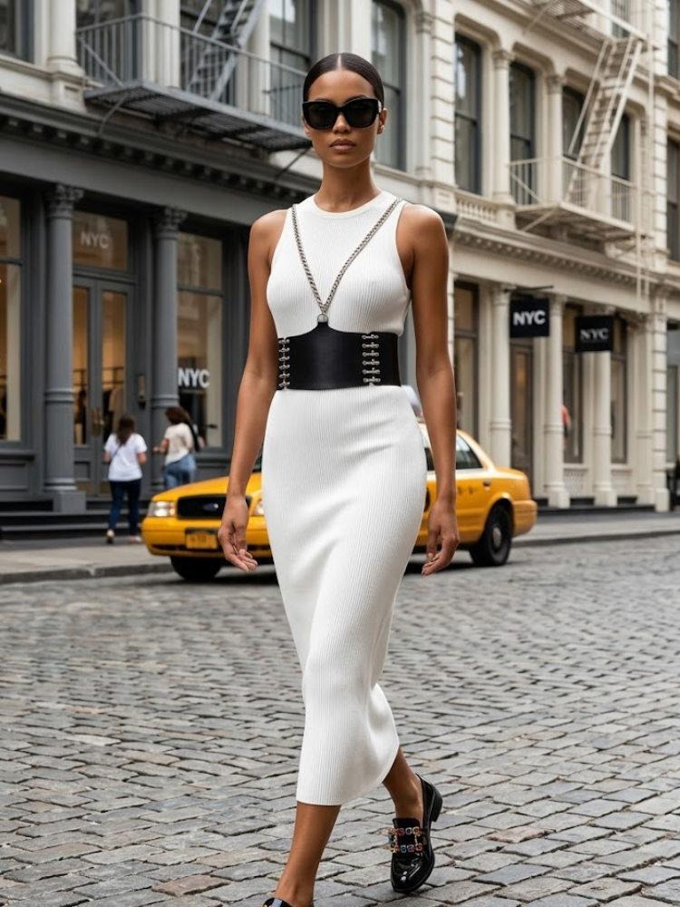 WOMEN'S BELT SOHO Wide Faux Leather Statement BYMANYC ® New York - BYMANYC ® New York  