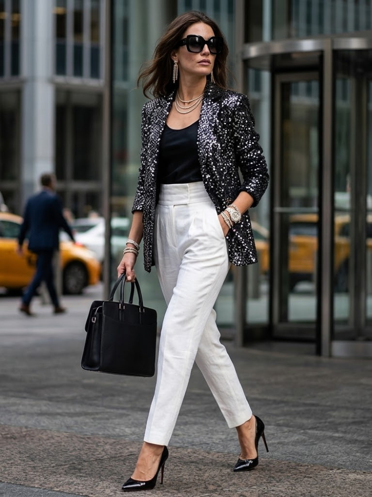  WOMEN'S BLAZER TIMES SQUARE New Collection WALL STREET BYMANYC ® New York  NYC Wholesale Boutique Inventory - No MOQ & Ready to Ship