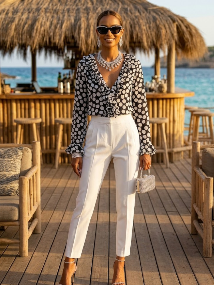 WOMEN'S BLOUSE GRAMERCY New Collection IBIZA Summer – BYMANYC ® New York - BYMANYC ® New York  