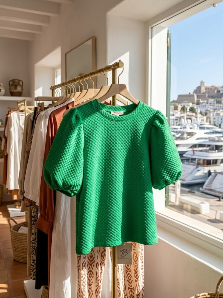  WOMEN'S BLOUSE PALM BEACH - Boutique Fashion Top - BYMANYC ® New York  NYC Wholesale Boutique Inventory - No MOQ & Ready to Ship