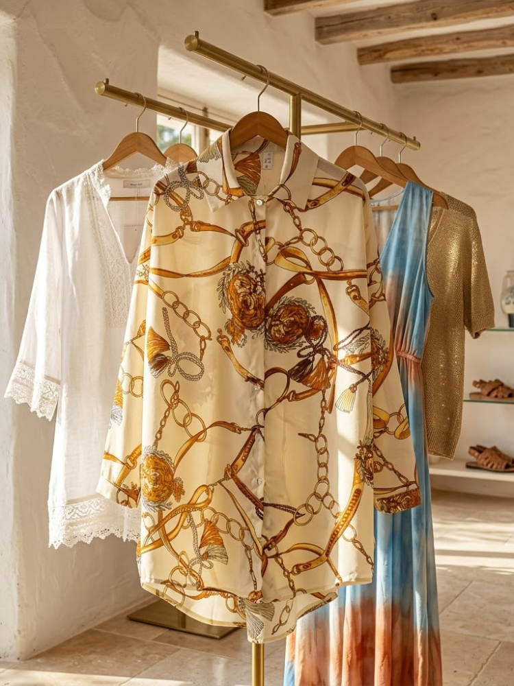 WOMEN'S BLOUSE TRIBECA New Collection IBIZA Summer – BYMANYC ® New York - BYMANYC ® New York  