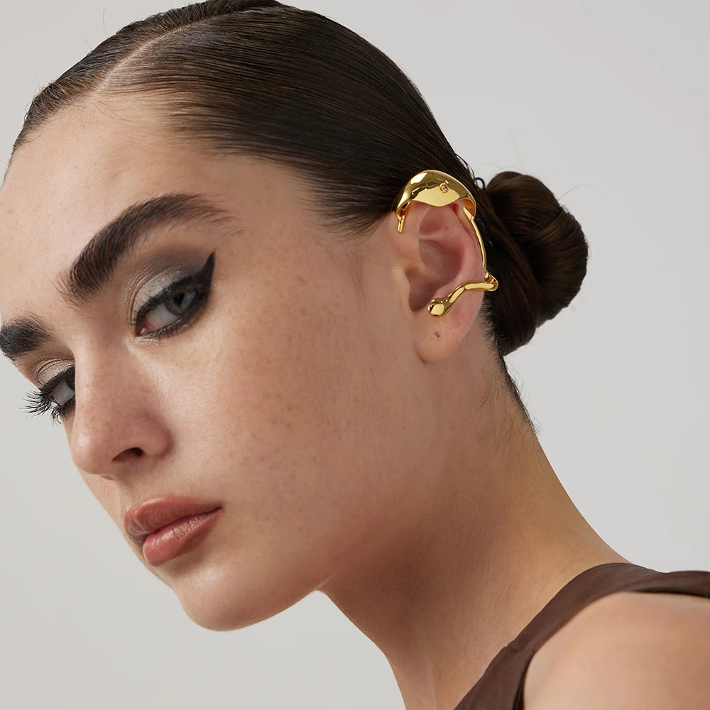  WOMEN'S EARRINGS Gold Color FLATIRON - BYMANYC ® New York  NYC Wholesale Boutique Inventory - No MOQ & Ready to Ship