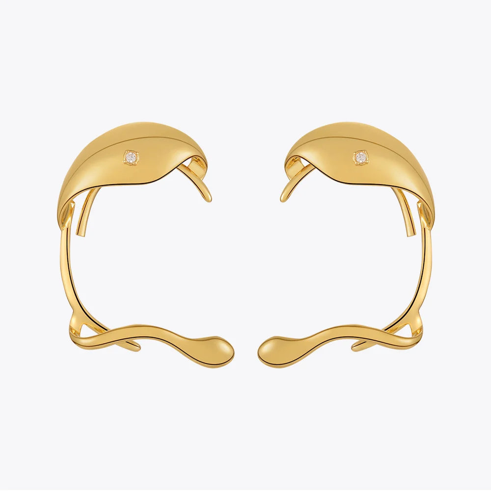  WOMEN'S EARRINGS Gold Color FLATIRON - BYMANYC ® New York  NYC Wholesale Boutique Inventory - No MOQ & Ready to Ship
